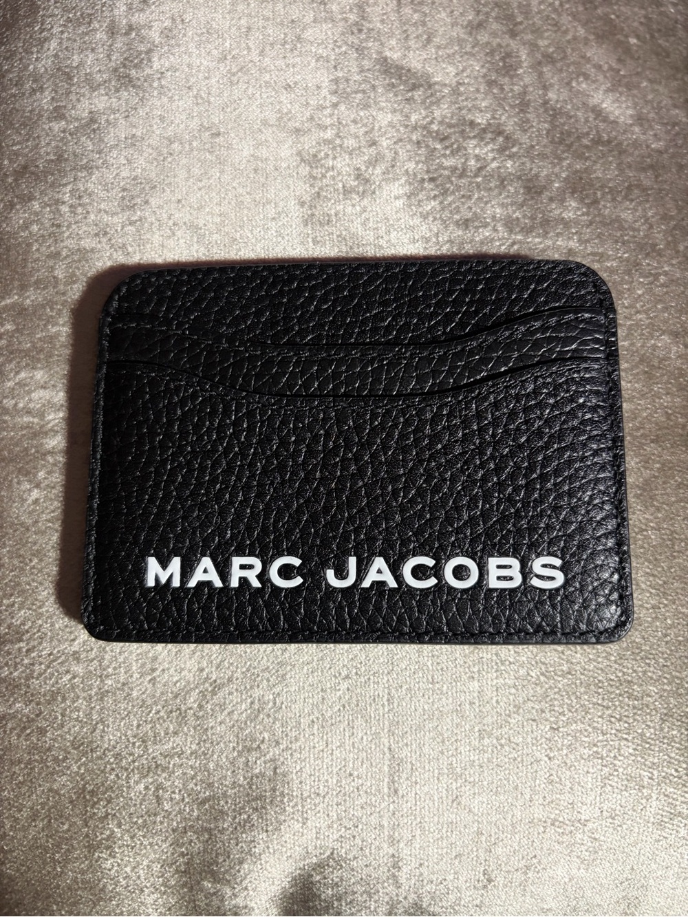 Marc Jacobs Black Pebbled Leather Card Holder